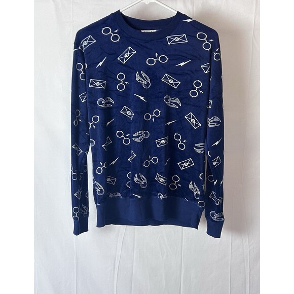 Harry Potter Wizarding World Small Soft Blue Sweatshirt NWT - Picture 1 of 8
